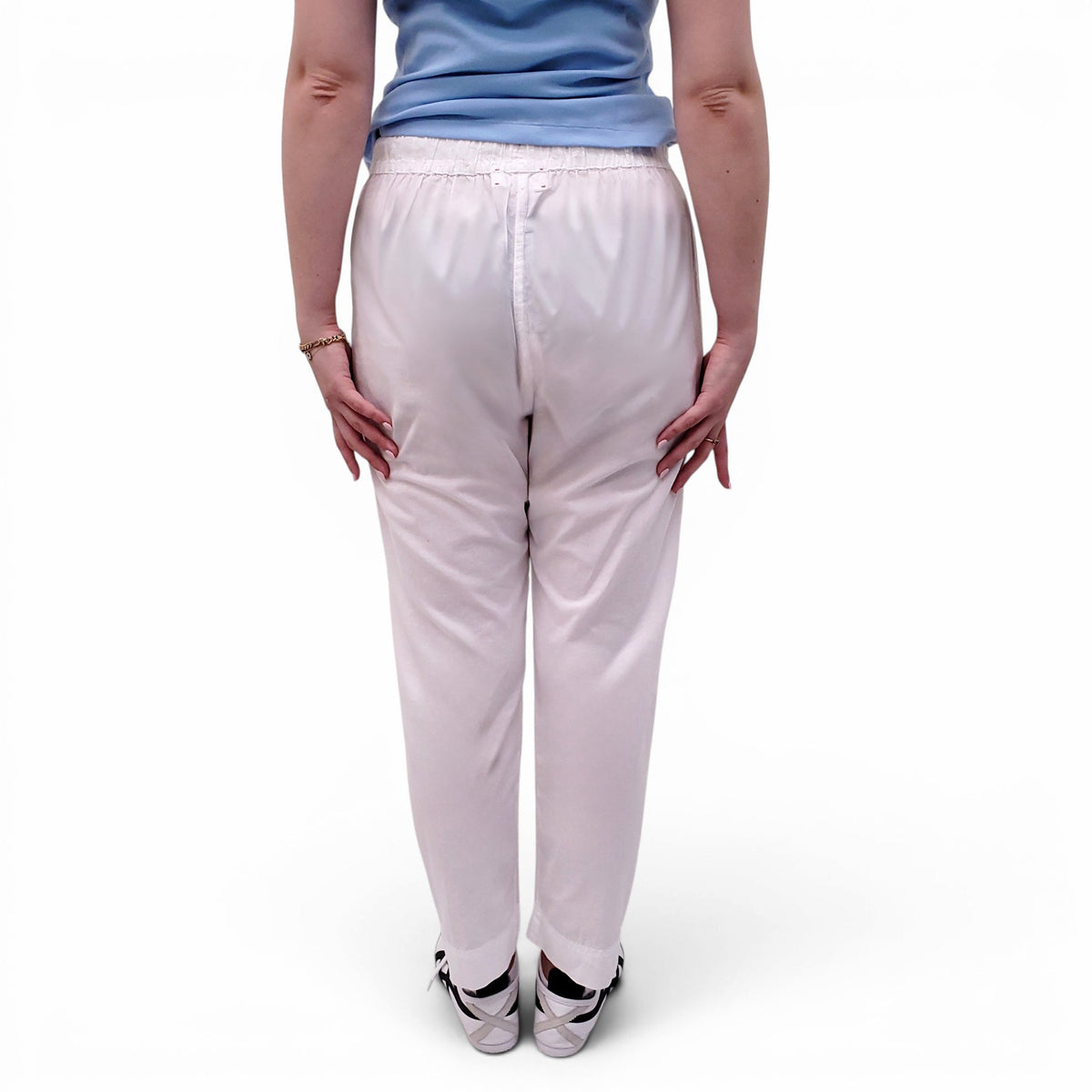 XIRENA WHITE COTTON PANTS - SIZE M