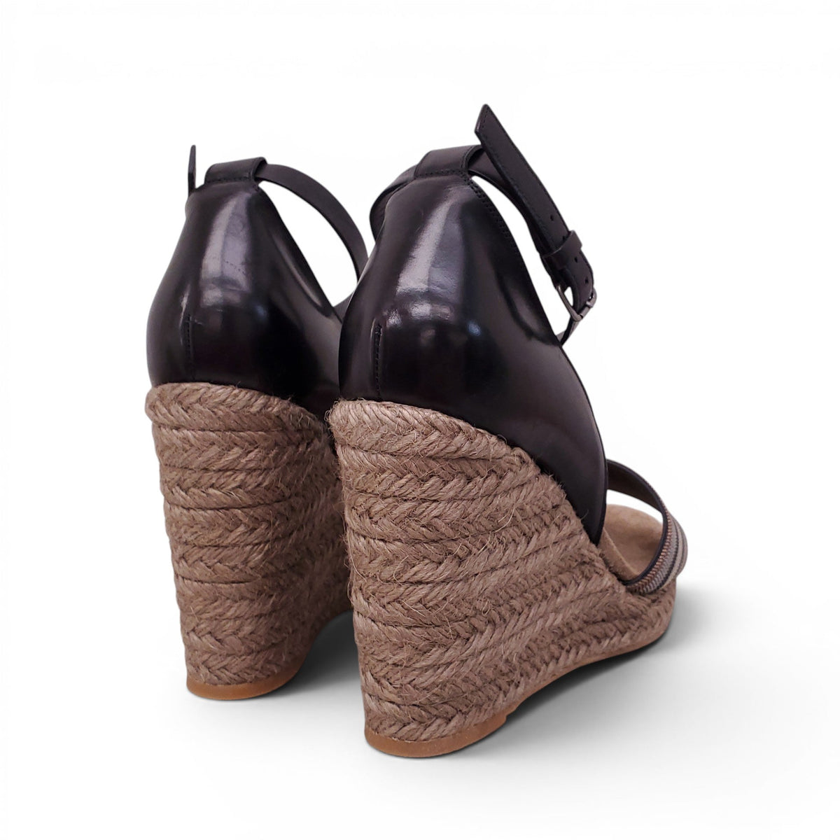 B.C. RAFFIA ESPADRILLES WITH MONILI DETAIL - SIZE 41