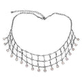 Ruthenium White Metal Necklace with Top Grade Crystal in Light Amethyst
