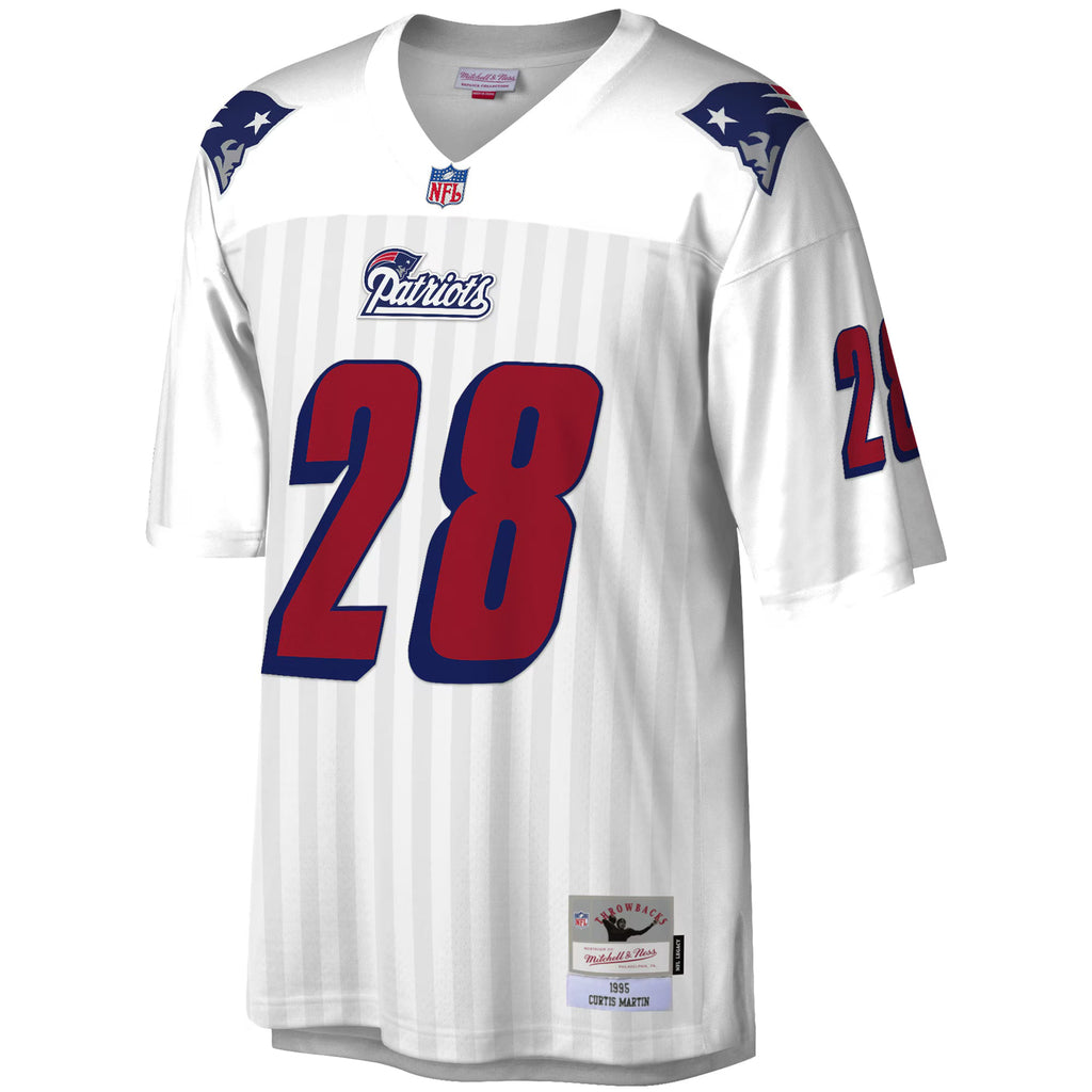 New England Patriots Curtis Martin Mitchell & Ness White Legacy Replica Jersey