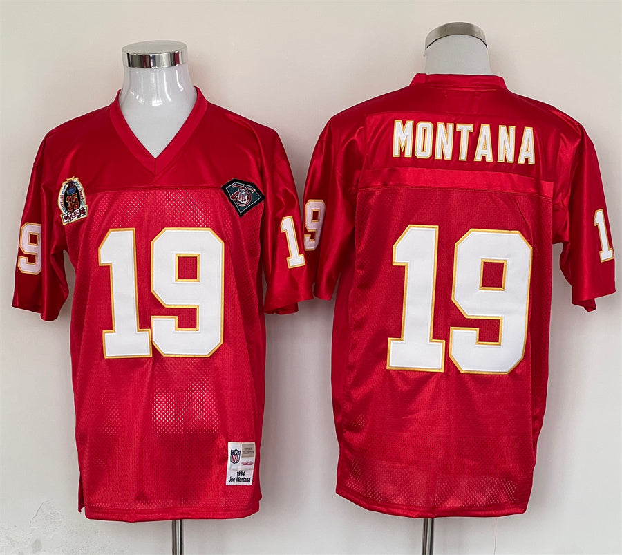 Men's Kansas City Chiefs Joe Montana Mitchell & Ness Red Legacy Replica jersey