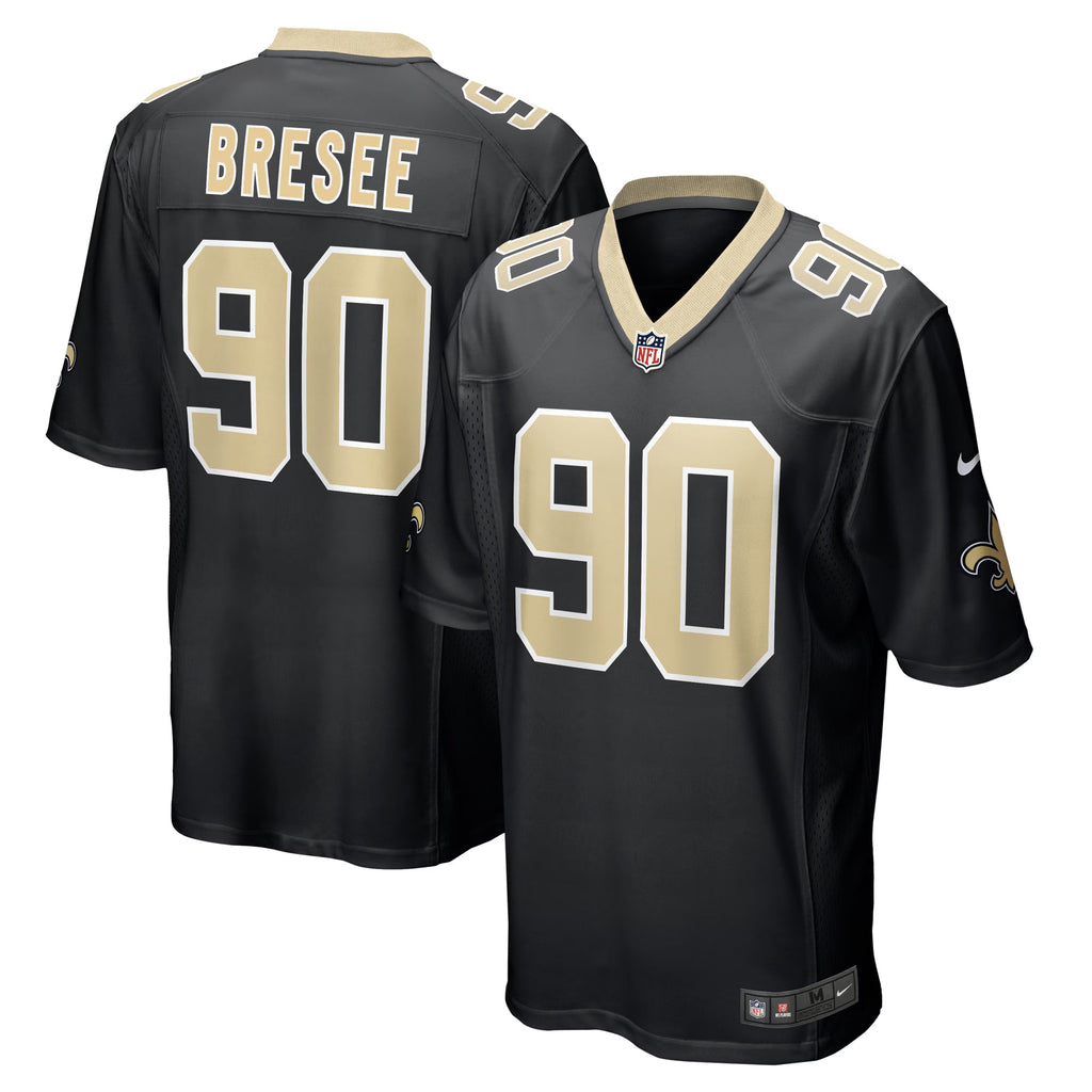 New Orleans Saints Bryan Bresee Black Game Jersey