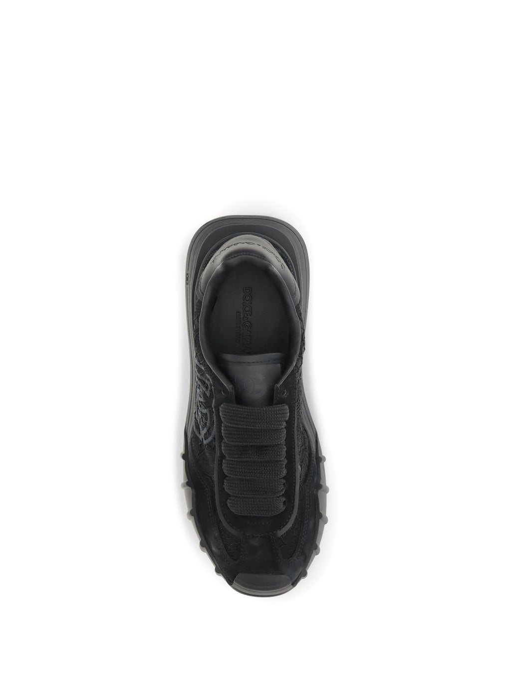 Dolce & Gabbana Women Leather And Lace Sneakers
