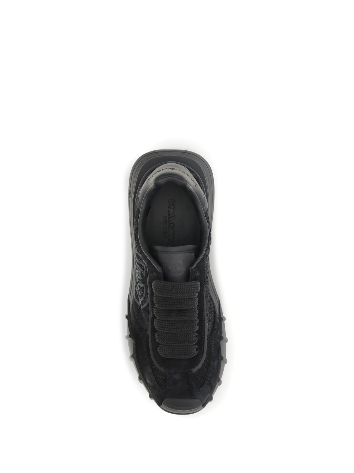 Dolce & Gabbana Women Leather And Lace Sneakers