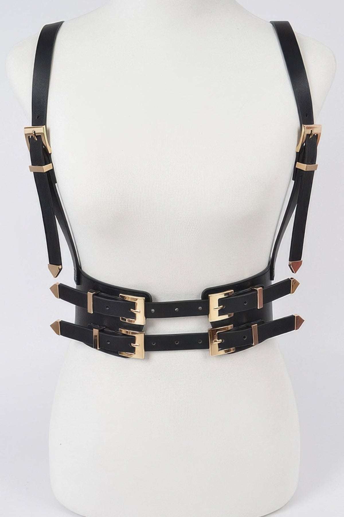 Multi Buckle Plus Size Harness Belt