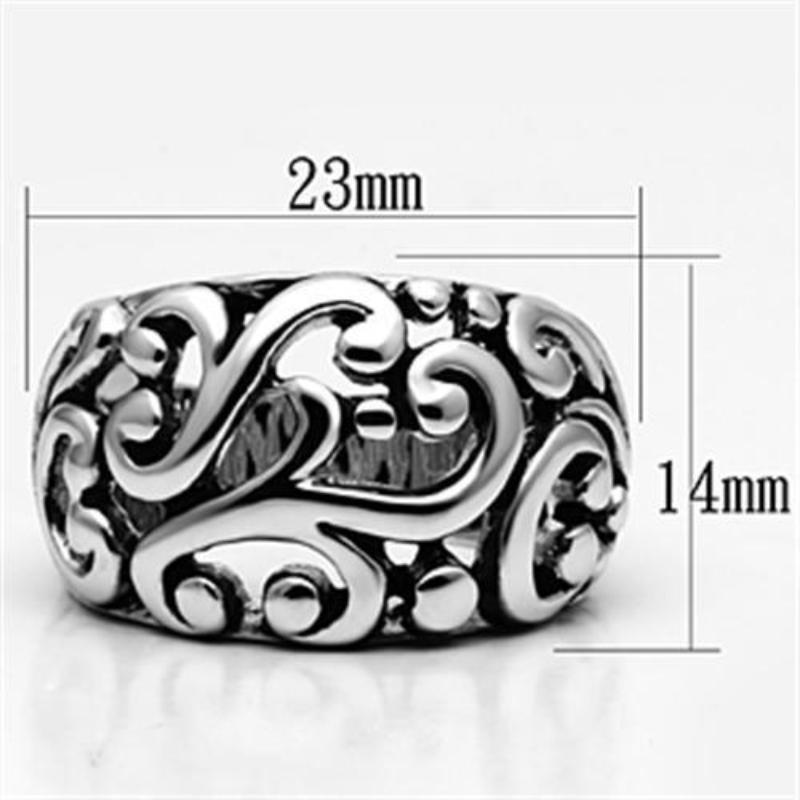 Rhodium Brass Ring with No Stone