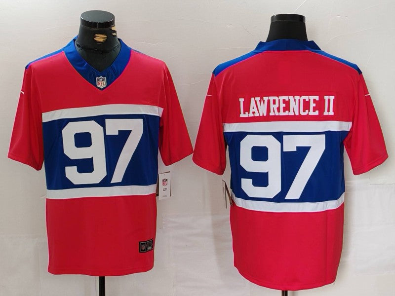 Men's New York Giants Dexter Lawrence II #97 Century Red Alternate Player Game jersey