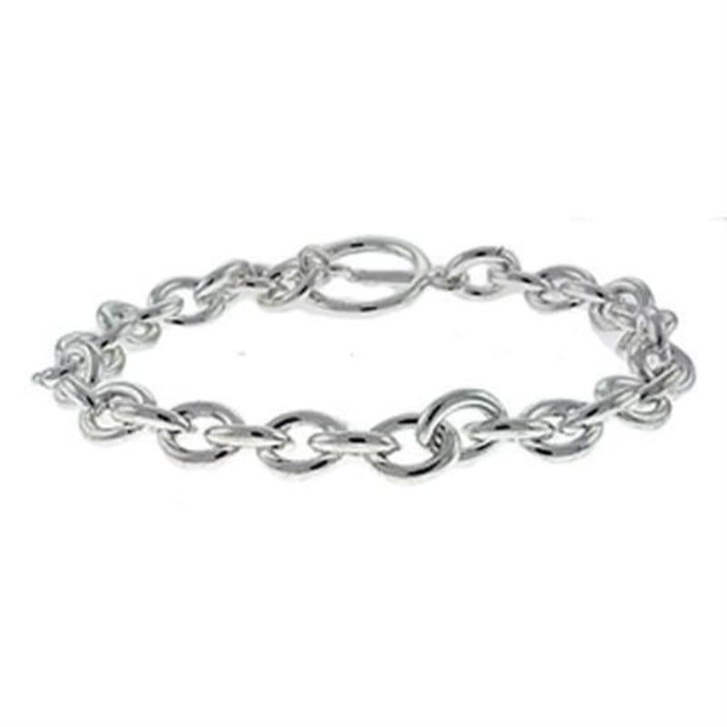 Silver Brass Bracelet with No Stone