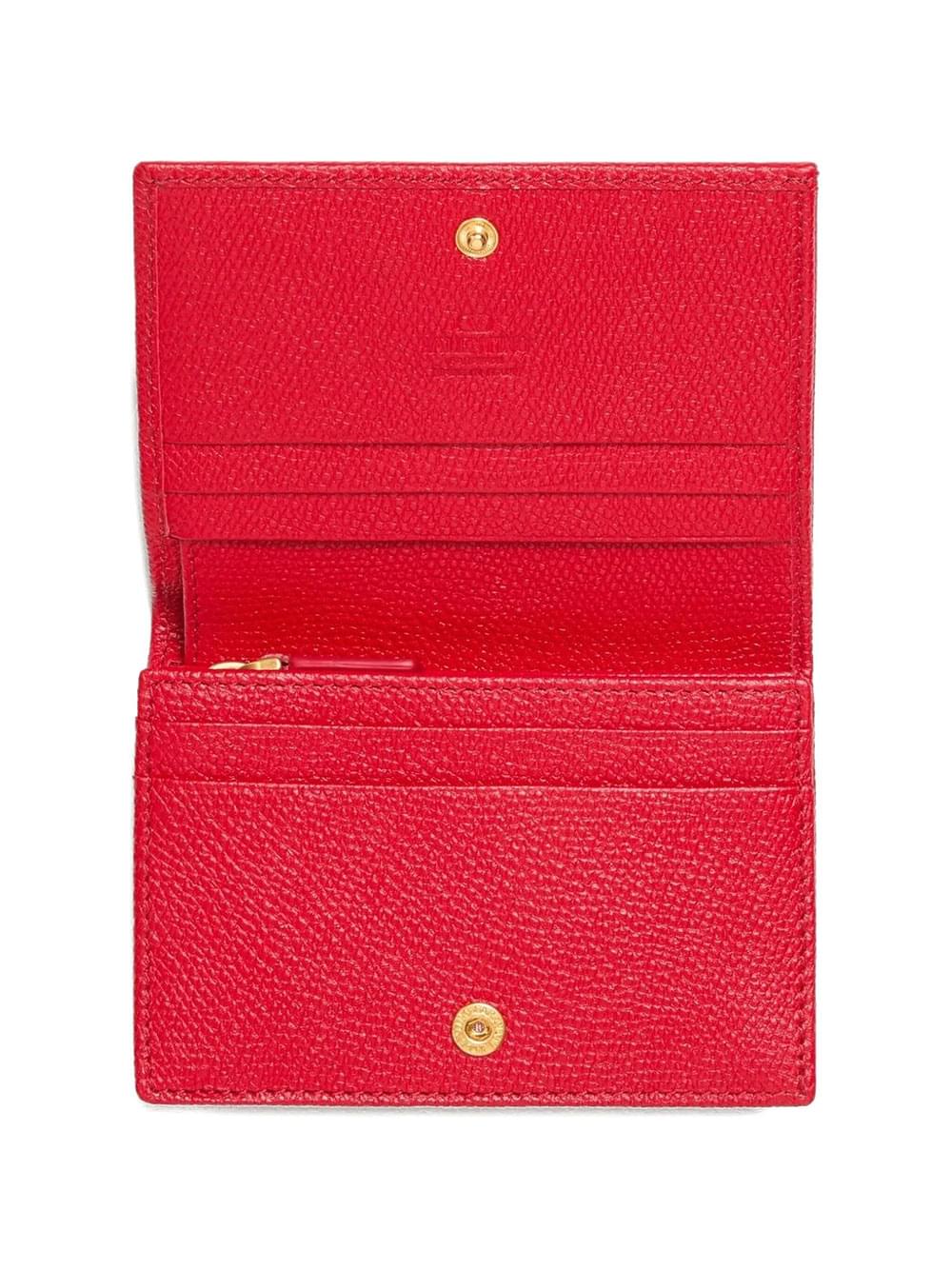 Valentino Garavani Women Vlogo Signature Grainy Leather Wallet