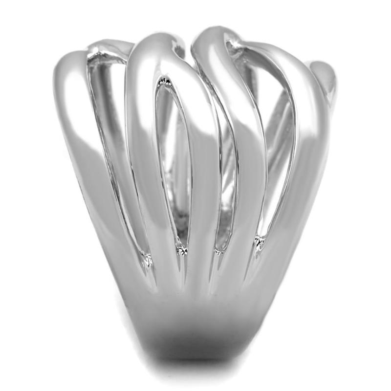 Rhodium Brass Ring with No Stone