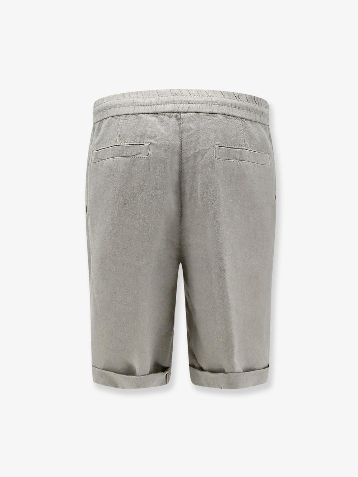 Brunello Cucinelli Men Linen Bermuda Shorts With Drawstring