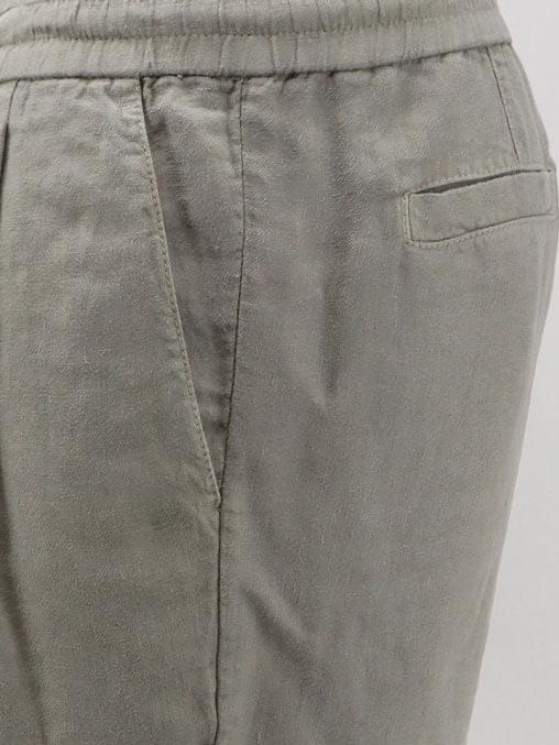 Brunello Cucinelli Men Linen Bermuda Shorts With Drawstring