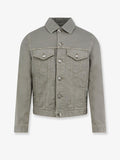 Brunello Cucinelli Men Grey Denim Jacket