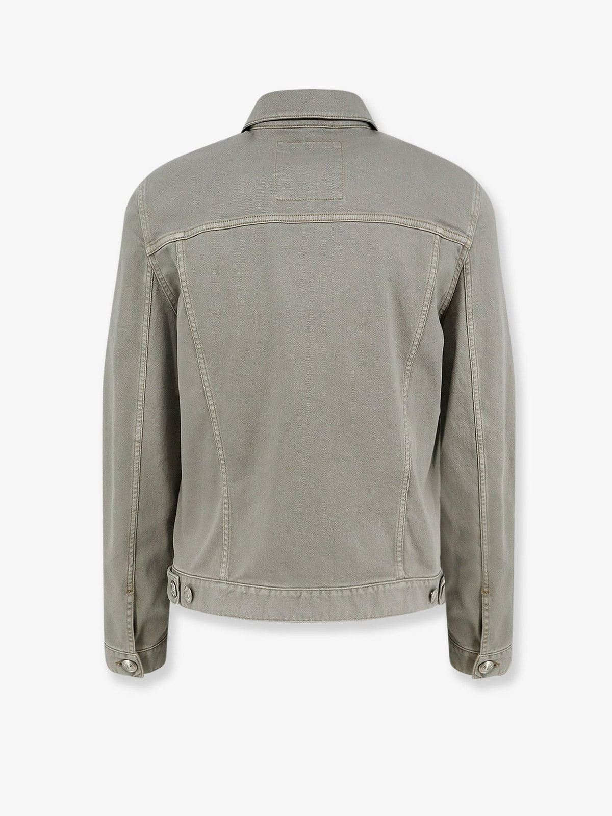 Brunello Cucinelli Men Grey Denim Jacket