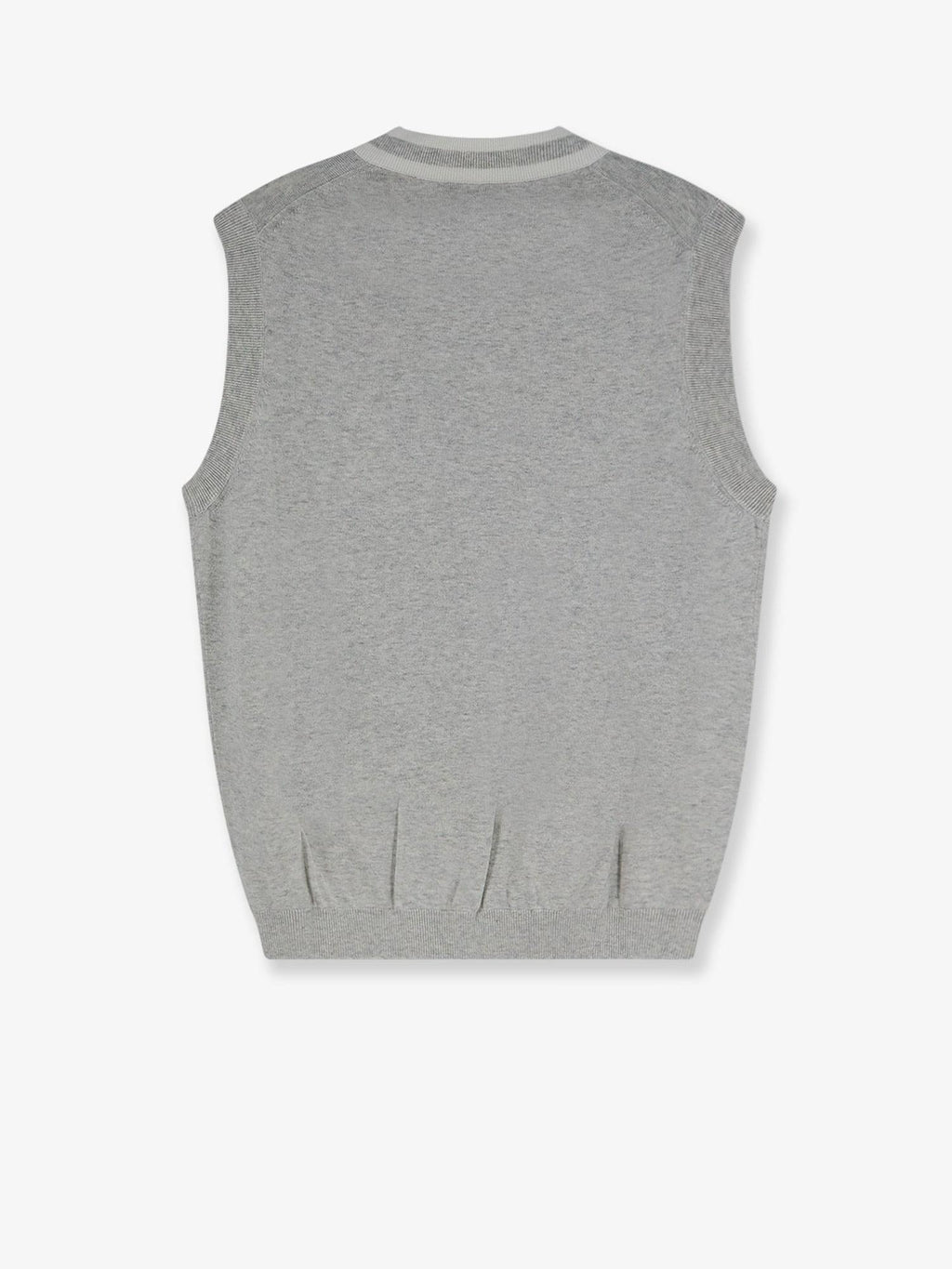 Brunello Cucinelli Men Cotton Vest With Front Logo Patch