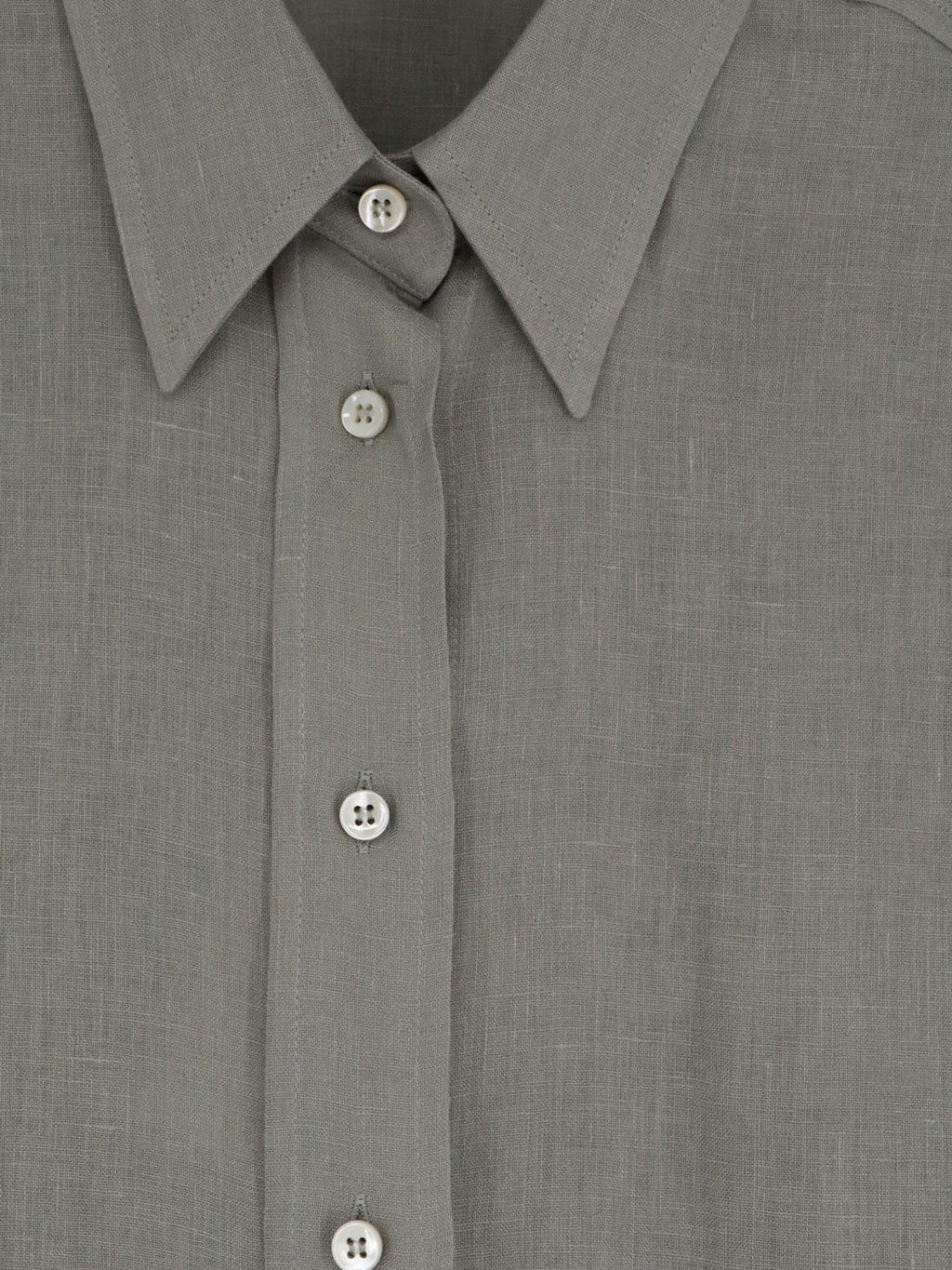 Brunello Cucinelli Women Linen Shirt With Monili Detail