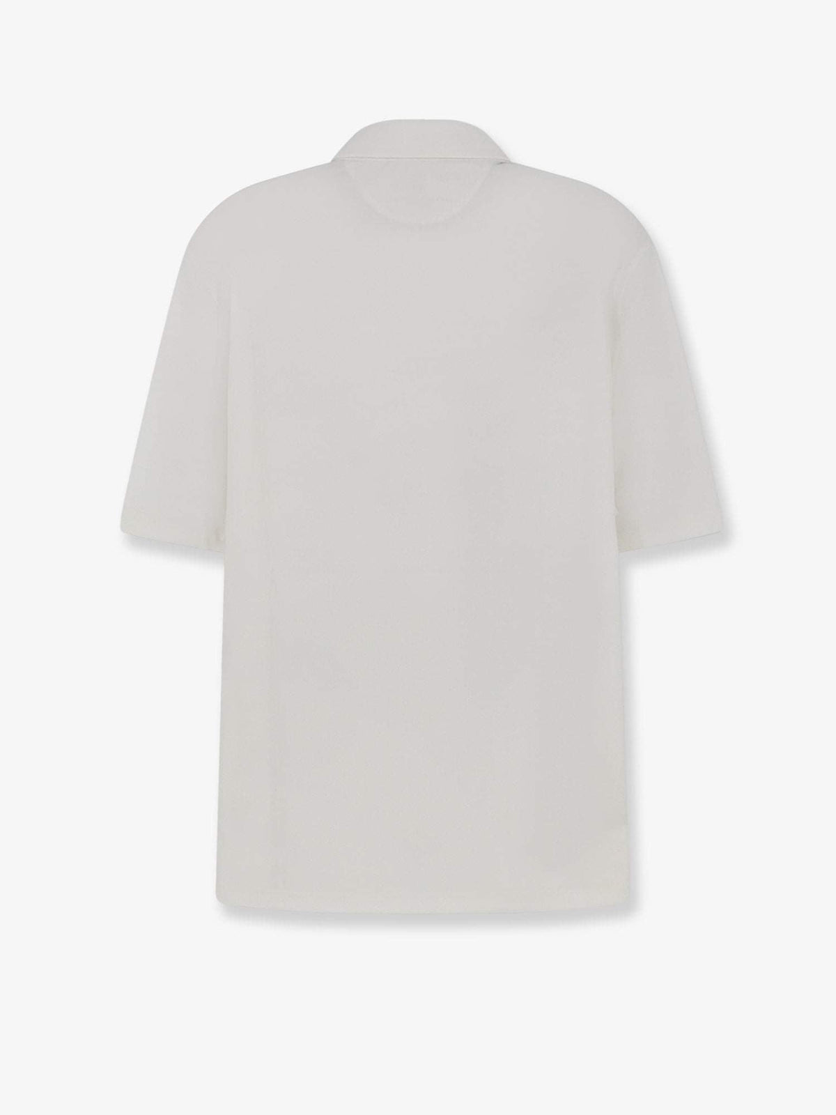 Brunello Cucinelli Men Virgin Wool Polo Shirt With Front Logo Patch