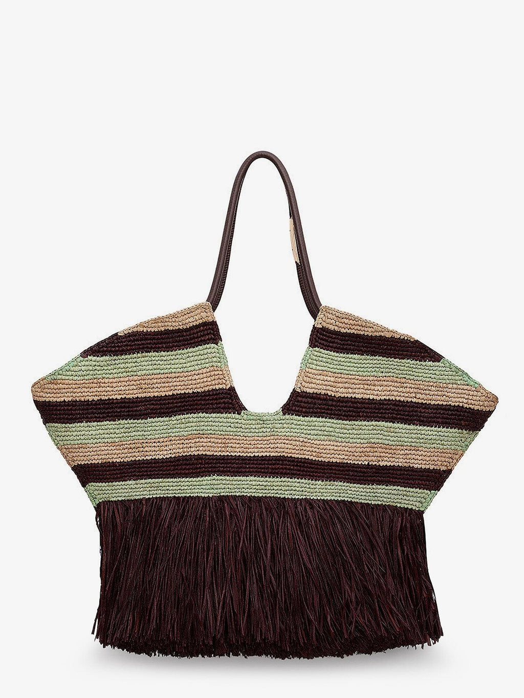 Zimmermann Women Golden Time Rafia Shoulder Bag With Fringe