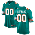 Custom Miami Dolphins Aqua Alternate Game jersey