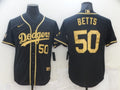Men's Los Angeles Dodgers Mookie Betts #50 Black Game Player jersey