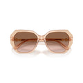 0Sk6017 Oversized Geometric Frame Sunglasses with Crystal Embellishments