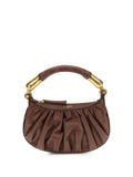 Balmain Women Ébène Mini Bag In Calfskin Leather