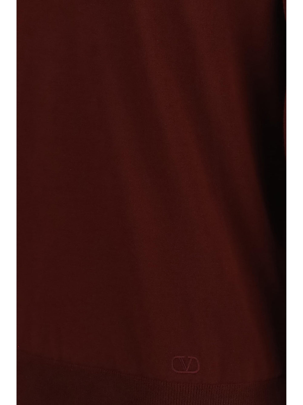 Valentino Men Long-Sleeve Wool Polo With Vlogo