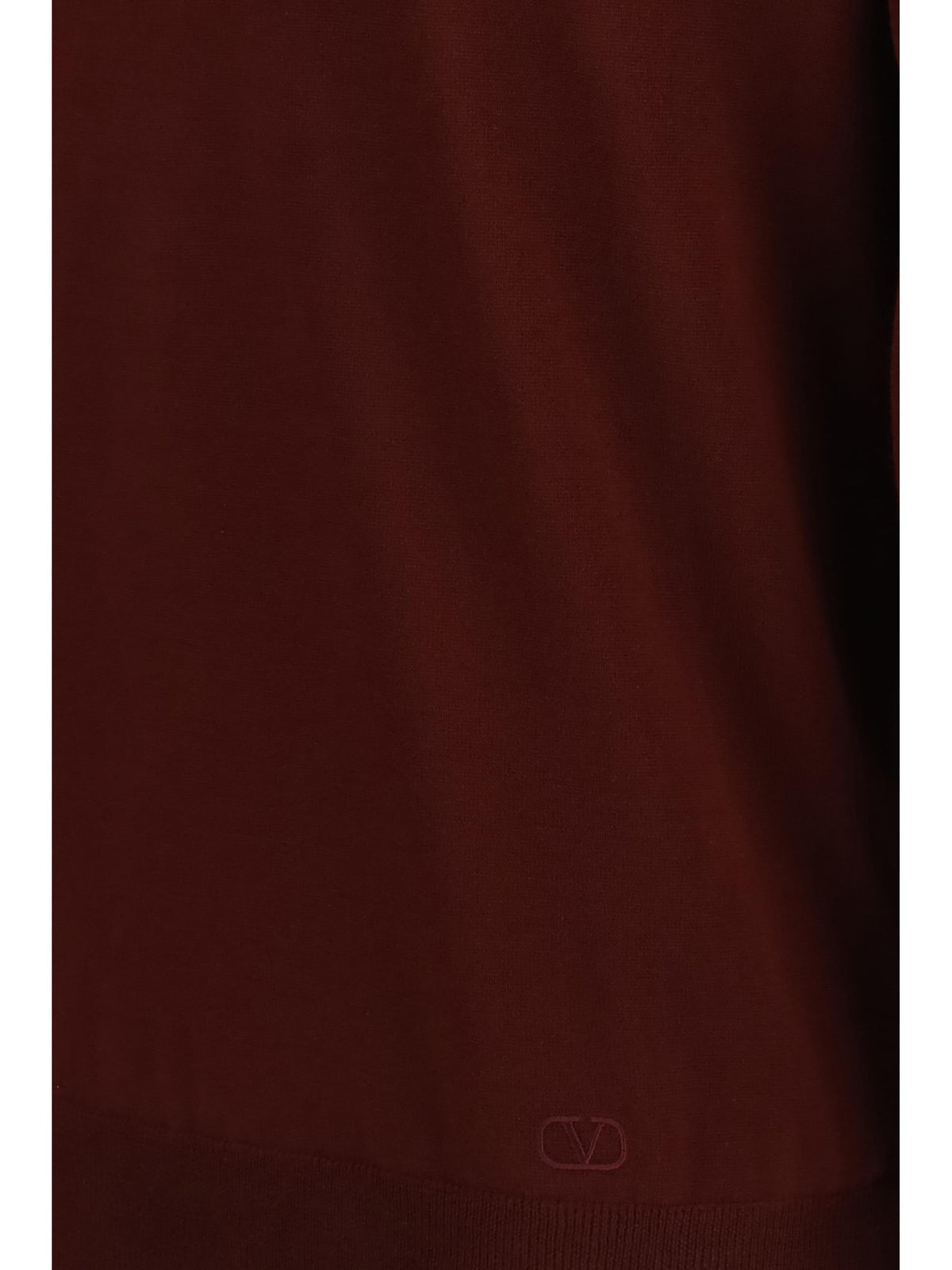 Valentino Men Long-Sleeve Wool Polo With Vlogo