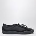 Prada Black Speedrock Sneakers In Re-Nylon And Suede Men