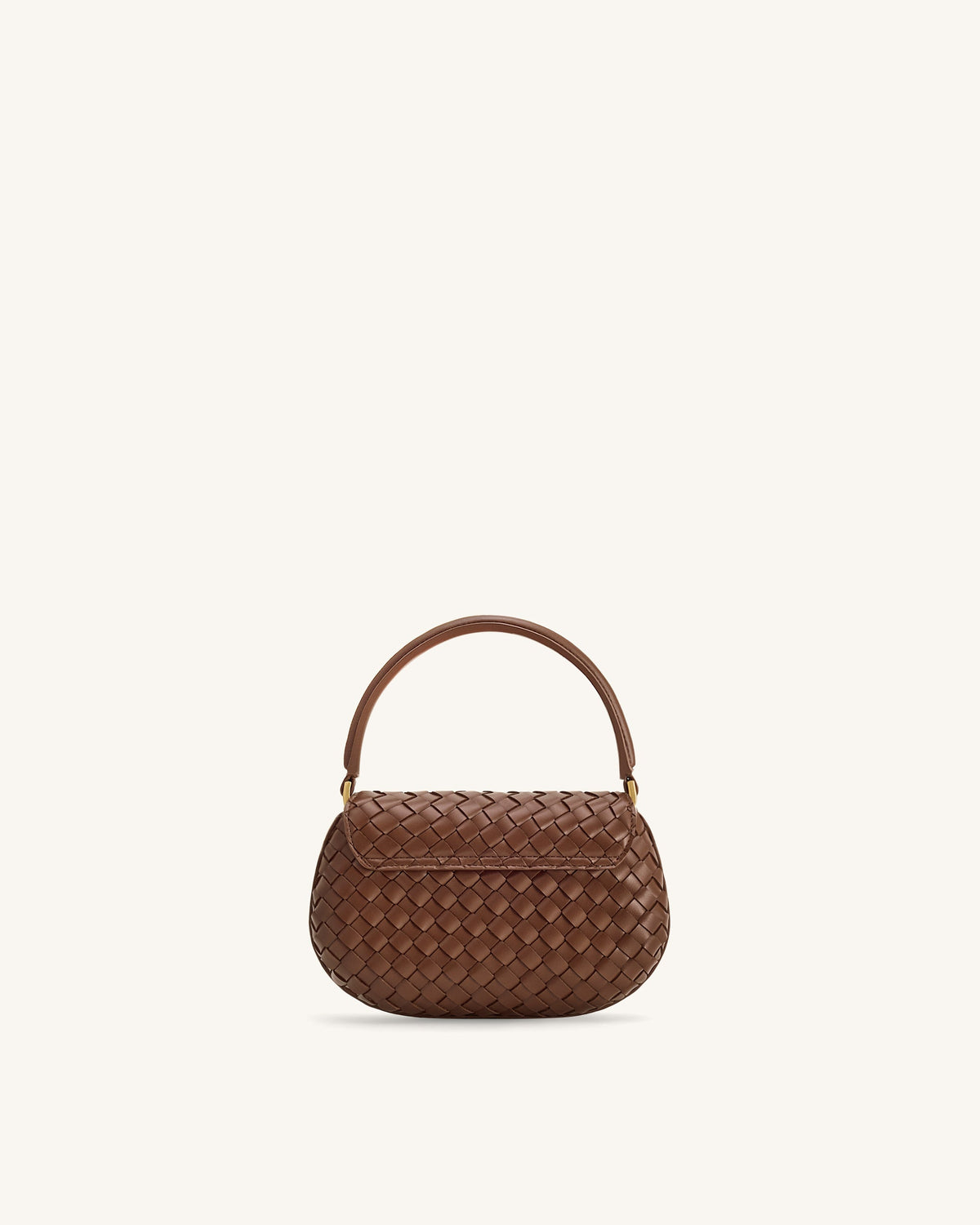 Zuri Hand Woven Round Top Handle Bag - Brown