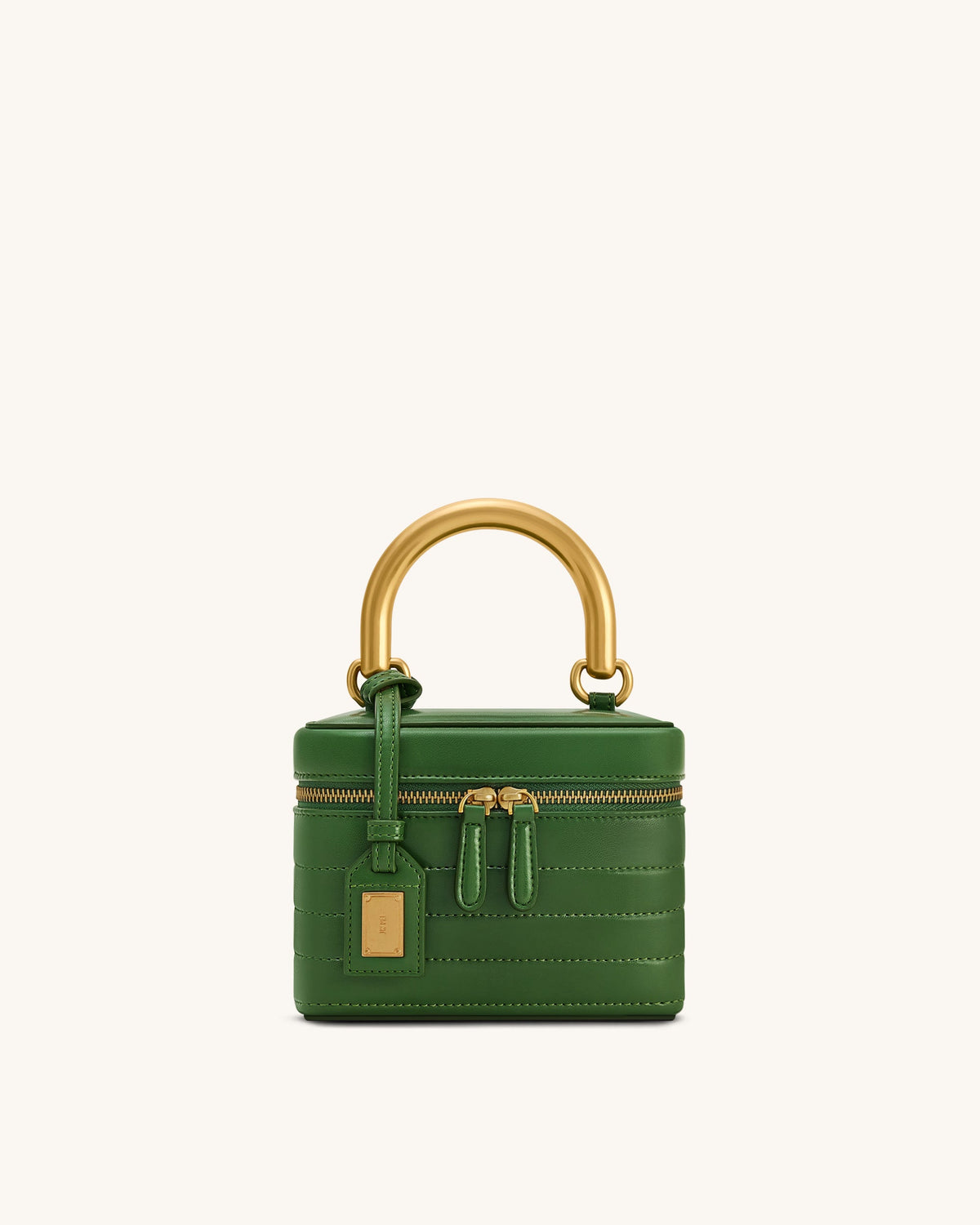 Evelyn Quilted Box Top Handle Bag - Green