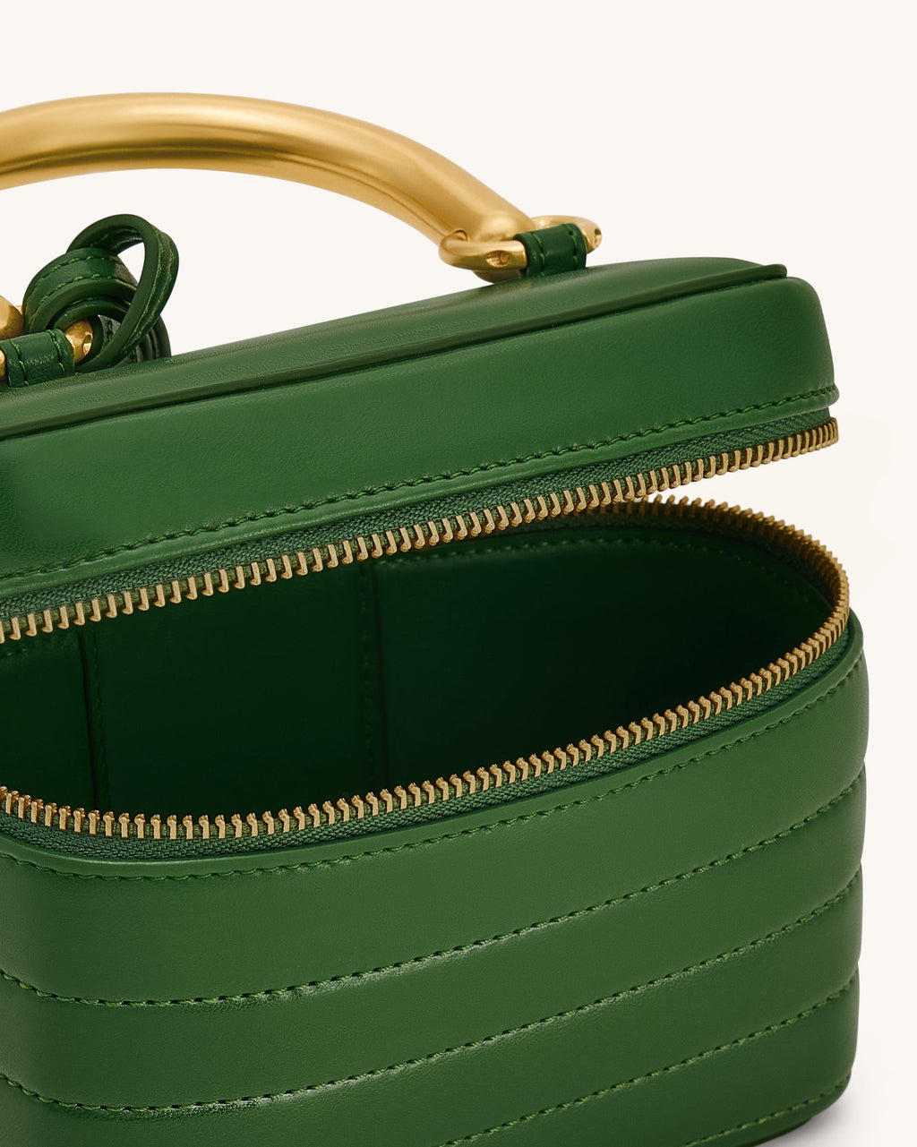 Evelyn Quilted Box Top Handle Bag - Green