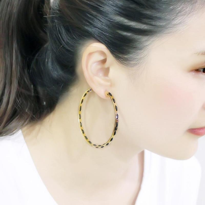 Gold Brass Earrings with No Stone