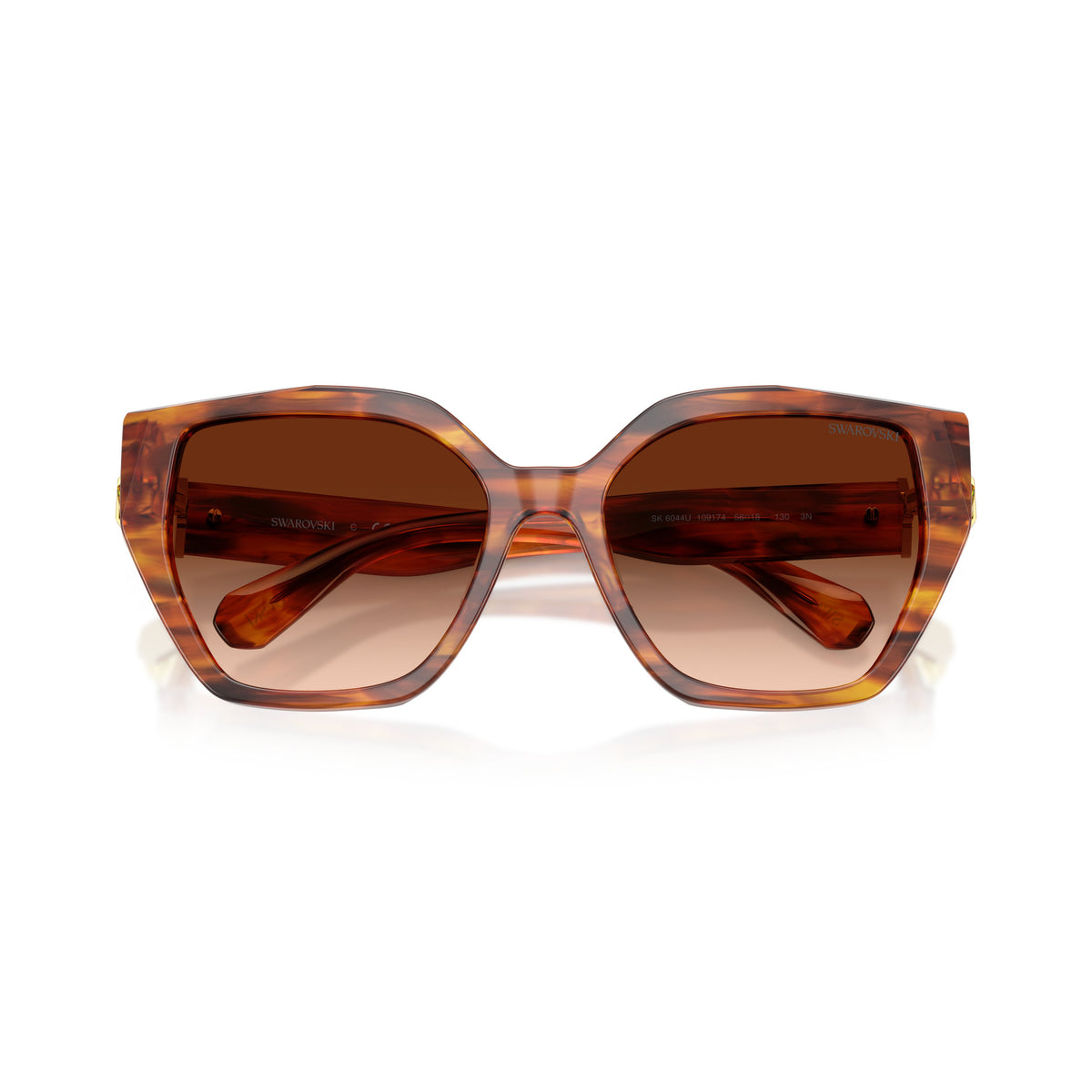 0Sk6044U Oversized Geometric Sunglasses with Tortoiseshell Acetate