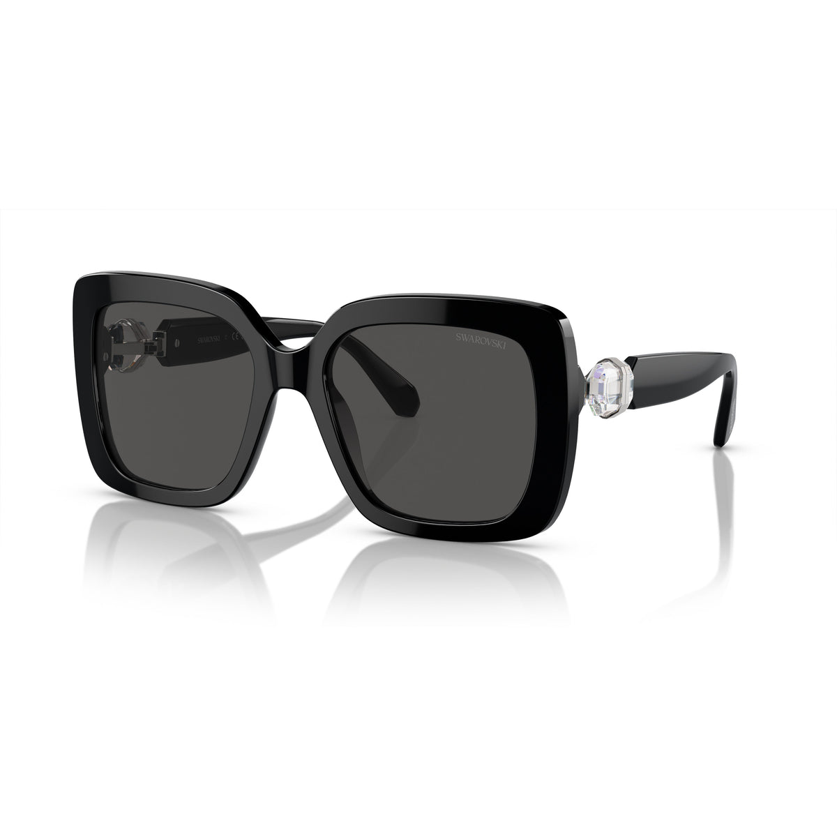 0Sk6001 Oversized Square Frame Sunglasses with Crystal Embellishment