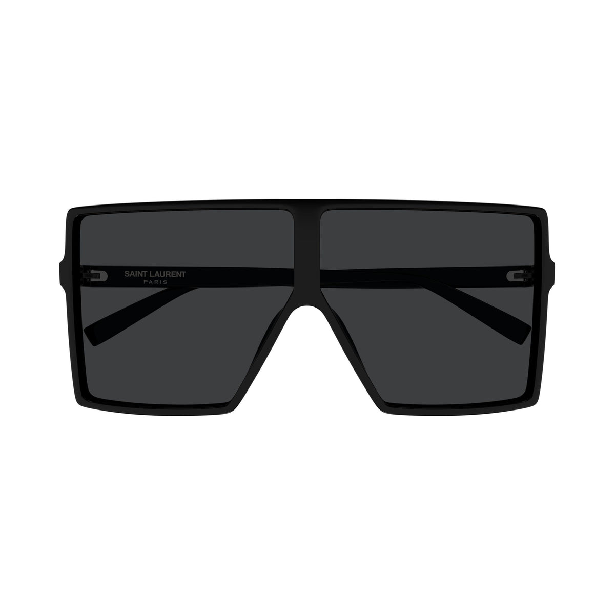 Oversized Square Black Sunglasses With Glossy Finish