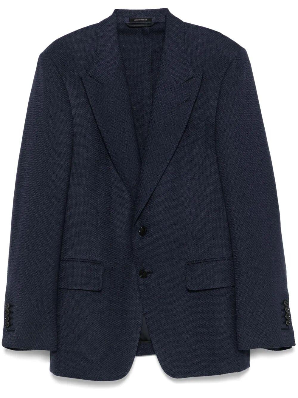 Tom Ford Men Basket Weave Shelton Wool Jacket