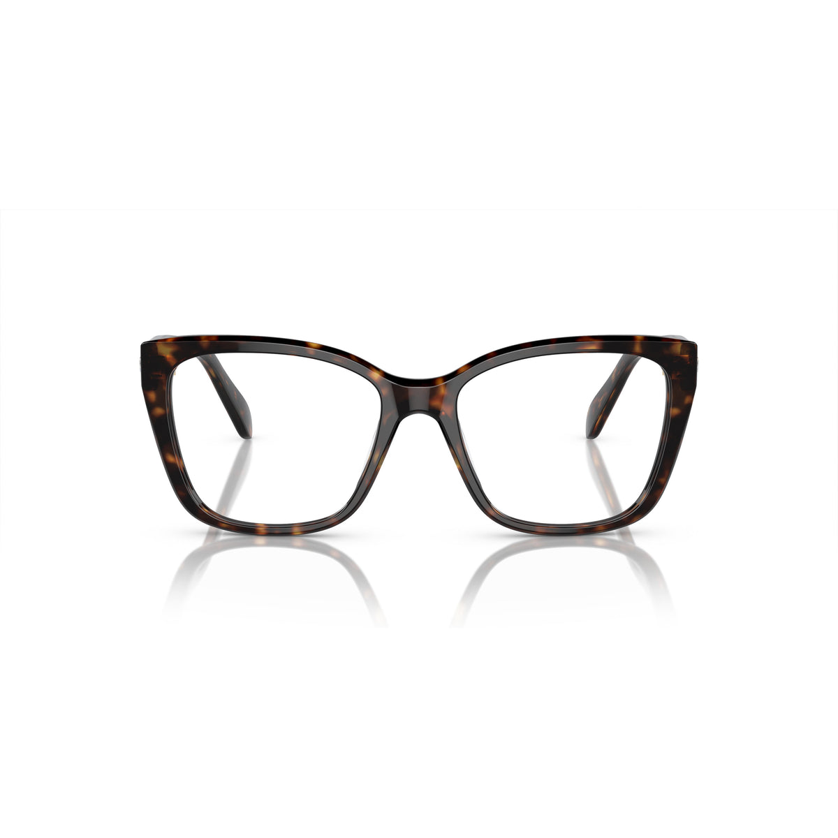 0Sk2008 Oversized Square Tortoiseshell Eyeglasses with Crystal Accents