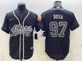 Men's San Francisco 49ers Nick Bosa #97 Black Retired Player RFLCTV Limited jersey Joint Edition