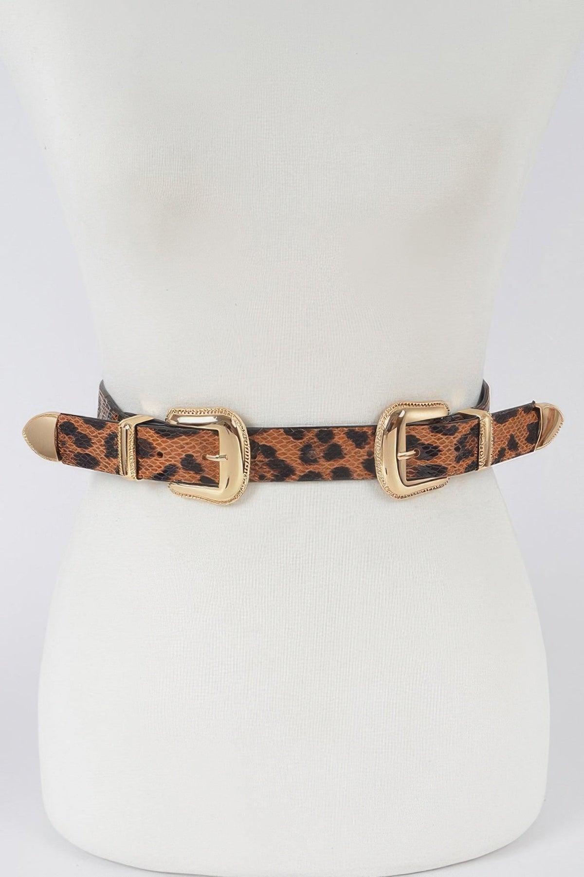 Leopard Three Pieces Metal Buckle Belt