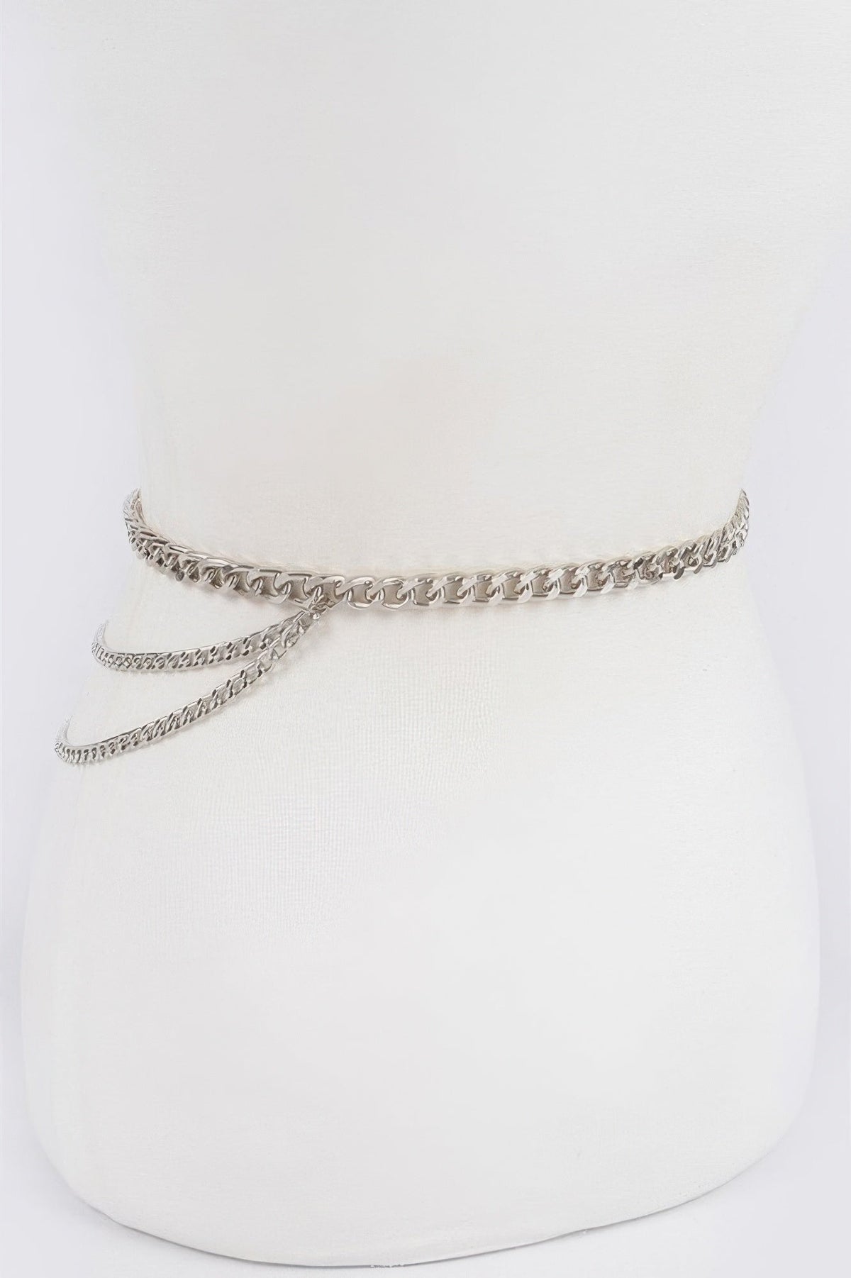 Modern Metallic Chain Buckle Belt