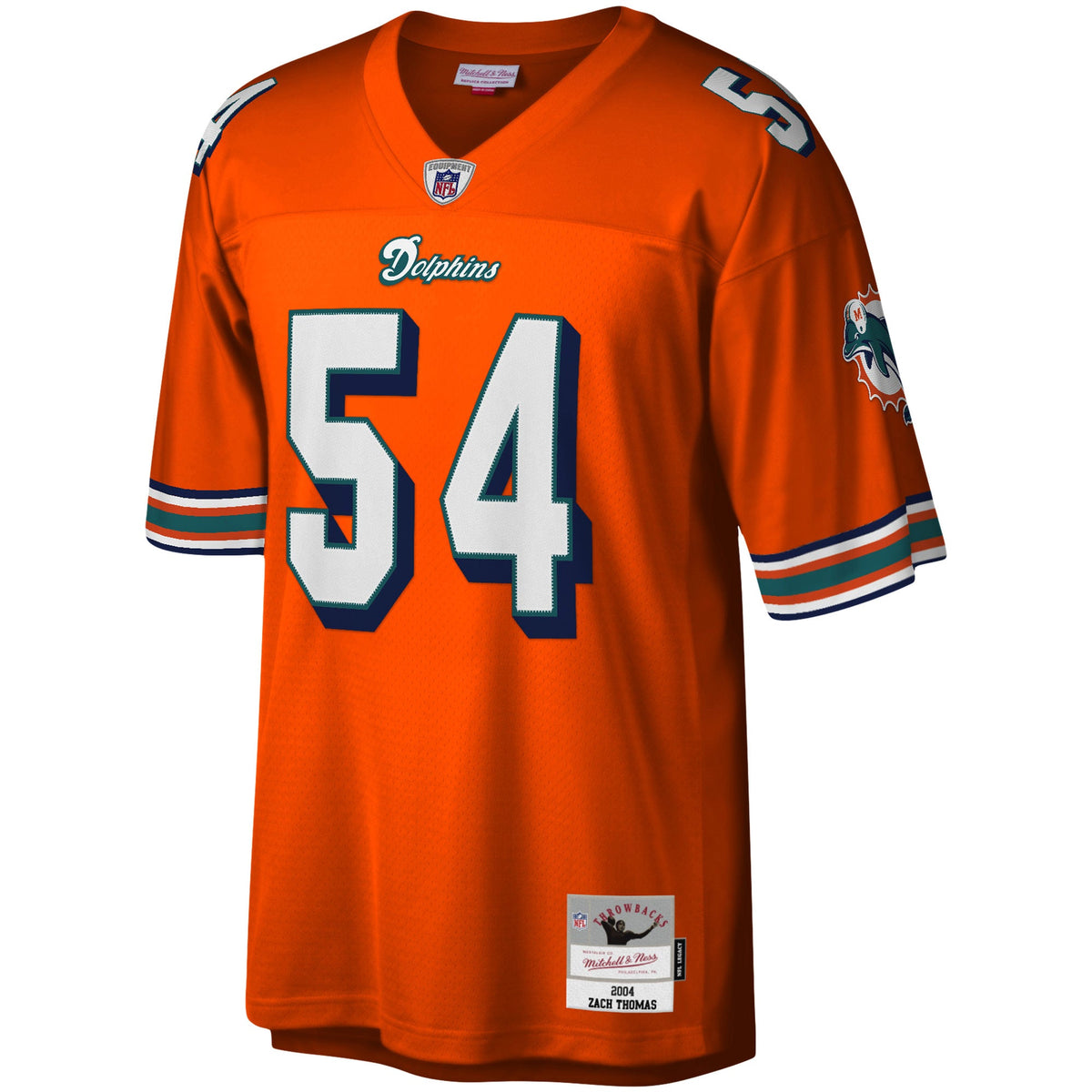 Miami Dolphins Zach Thomas Mitchell & Ness Orange Legacy Replica Jersey