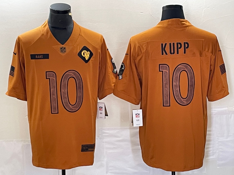 Men's Los Angeles Rams Cooper Kupp #10 Brown 2023 Salute To Service Limited jersey