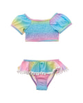 Flap Happy 2pc Rainbow Ombre Top & Bikini Bottom Set
