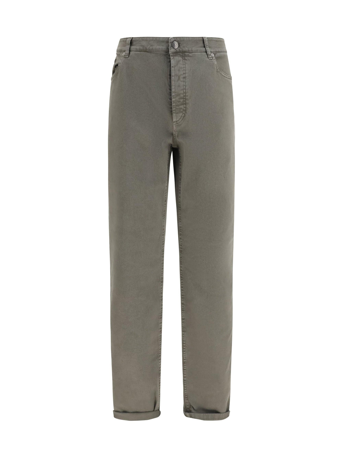 Brunello Cucinelli Men Jeans With Turn-Up Hem