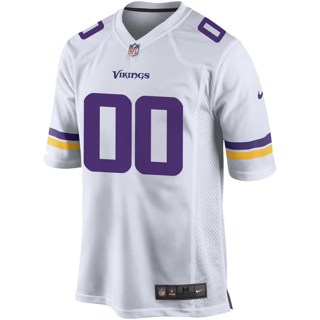 Minnesota Vikings White Custom Game Jersey