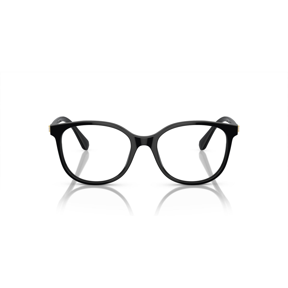 0Sk2002 Rounded Square Frame Eyeglasses with Gold Accents