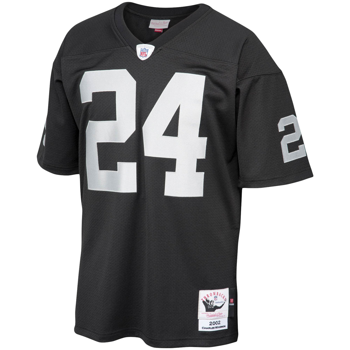 Las Vegas Raiders 2002 Charles Woodson Mitchell & Ness Black Authentic Throwback Retired Player Jersey