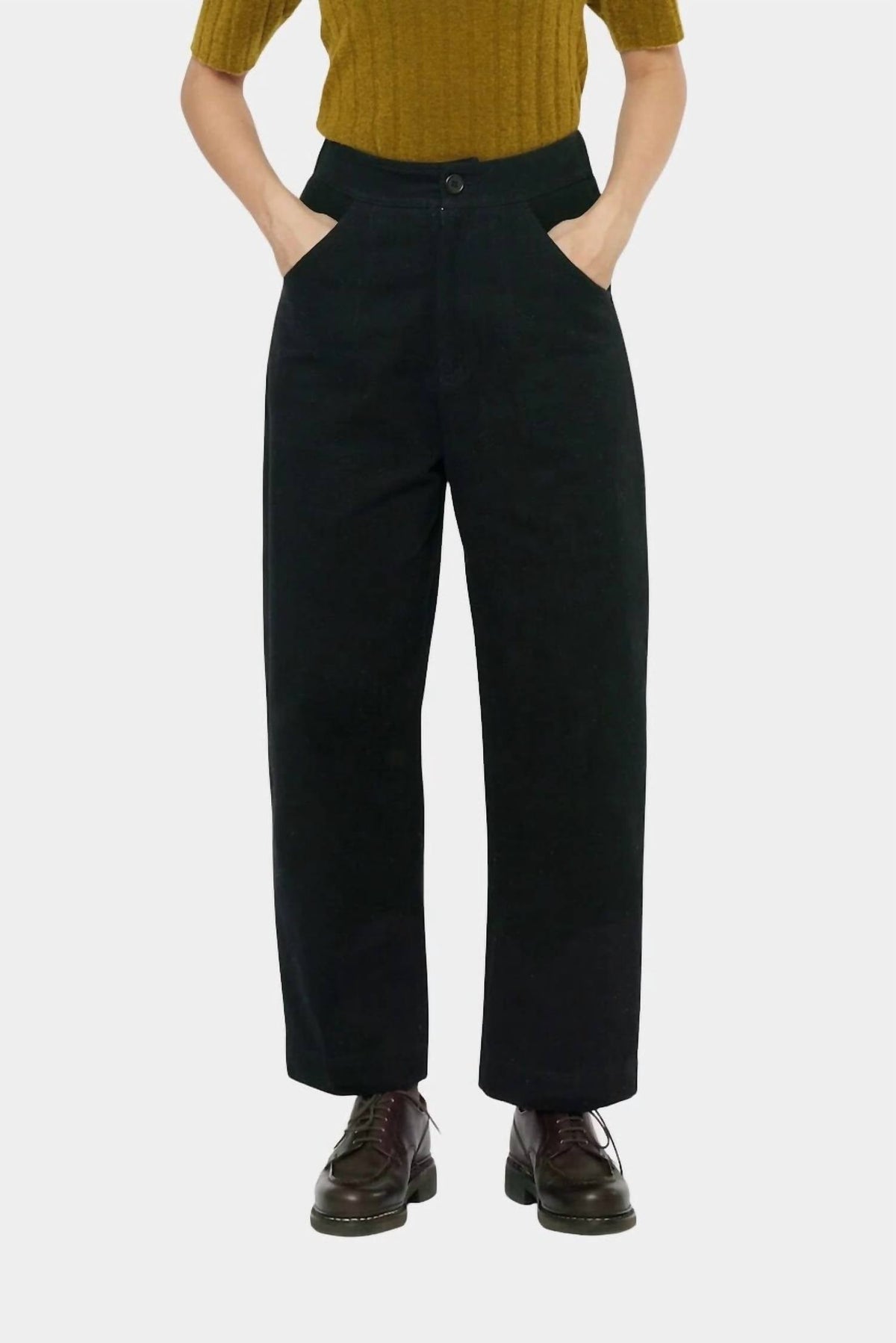 Signature Curve Legged Trousers In Black