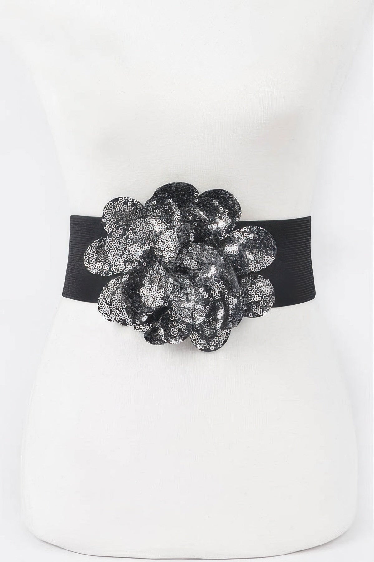 Sparkling Floral Sequin Waist Belt